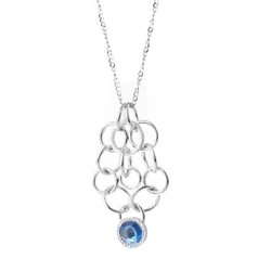 Morellato Gold-Plated Stainless Steel Necklace with Blue Stone Pendant 45 cm - SAGX01