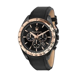 Maserati Men's Watch TRAGUARDO 45mm Quartz Chronograph Brown Leather R8871612038