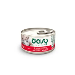 Oasy Gustosa Mousse Wet Food for Adult Cats Can Veal Grain-Free 85 g