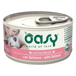 Oasy World of Love Wet Food for Adult Cats Can with Salmon Grain-Free 85 g