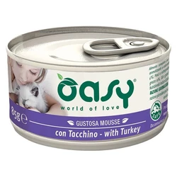 Oasy World of Love Wet Food for Adult Cats - Turkey - Grain-Free - 85 g