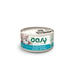 Oasy Gustosa Mousse Wet Food for Adult Cats in Can with Trout - Grain-Free - 85 g