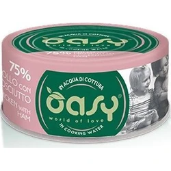 Oasy Love Υγρή Τροφή για Γάτες σε Κονσέρβα με Κοτόπουλο και Ζαμπόν 70gr