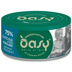 Oasy Love Υγρή Τροφή για Ενήλικες Γάτες σε Κονσέρβα με Σαρδέλα, Λαχανικά, Κρέας, Ψάρια και Ρύζι χωρίς Σιτηρά & Γλουτένη 70gr