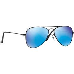 Ray Ban Kids Shatterproof Aviator Sunglasses with Blue Mirror Lens for Ages 7-11 - RJ9506S
