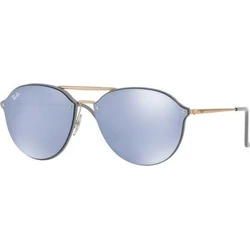 Ray Ban Blaze Double Bridge RB4292N Ανδρικά Γυαλιά Ηλίου - Ασημί Μεταλλικός Σκελετός με Μωβ Καθρέφτη (62/15/140)