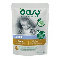 Oasy Chunks In Wet Food for Adult Cats with Pork 85g