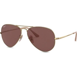 Ray Ban Aviator Metal II Unisex Sunglasses - Gold Metal Frame, Brown Polarized Lenses RB3689 9064/AF