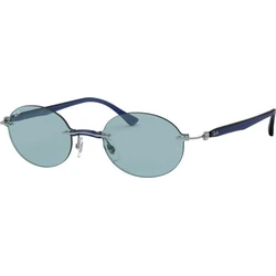 Ray Ban Lightray Unisex Γυαλιά Ηλίου - Μπλε Μεταλλικό Σκελετός με Γαλάζιο Φακό RB8060 004/80