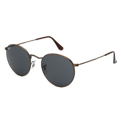 Ray Ban Round Metal Unisex Γυαλιά Ηλίου RB3447 9230/R5 — Καφέ Μεταλλικός Σκελετός, Γκρι Φακοί (50/21/145)