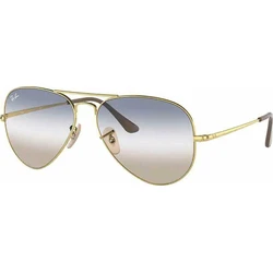 Ray Ban Aviator Metal II Unisex Sunglasses RB3689 001/GD 62mm - Gold Metal Frame, Blue Gradient Lenses