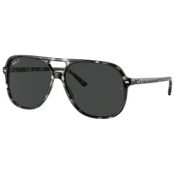 Ray Ban Bill Men's Sunglasses RB2198 133348 — Brown Tortoise Acetate Frame, Black Polarized Lens
