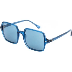 Ray Ban Square II Women's Sunglasses RB1973 6587/56 - Blue Acetate Frame, Blue Lens (53/20/145)