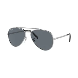 Ray Ban Aviator Unisex Sunglasses RB3625 Silver Metal Frame with Blue Lens 62mm