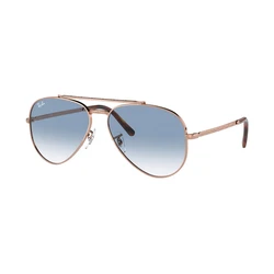 Ray Ban Aviator Unisex Sunglasses RB3625 9202/3F 62mm Pink Gold Metal Frame with Blue Degrade Lenses