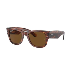 Ray Ban Mega Wayfarer Unisex Sunglasses Brown Tortoise Acetate Frame Brown Polarized Lenses RB0840S 954/57 (51/21/145)