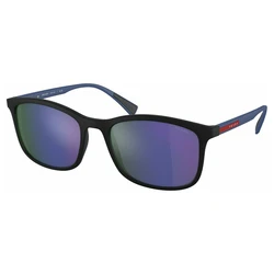 Prada Men's Sunglasses PS01TS 16G05U - Black Acetate Frame, Purple Mirror Lens