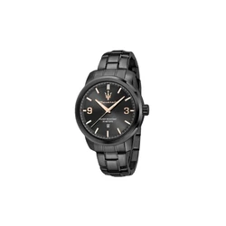 Maserati Men's Quartz Watch 44mm Black Dial Grey Stainless Steel Bracelet R8853121010