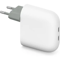 Φορτιστής Google Pixel 67W USB-C (GaN) — Τοίχου, 2x USB-C, Λευκό