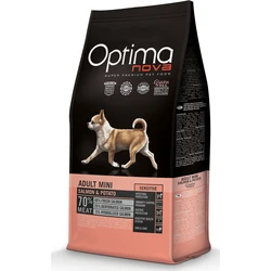 Optimanova Adult Mini Sensitive 2kg - Grain-Free Dry Dog Food for Adult Small Breed Dogs with Potatoes & Salmon