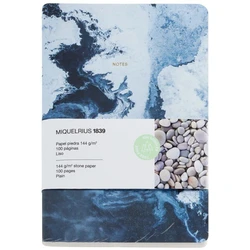 Miquelrius STONE PAPER Σημειωματάριο A5 Blanco SEA μπλε