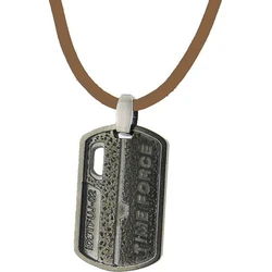Time Force Dog-Tag Necklace Gold-Plated Stainless Steel 52cm - TS5072CL