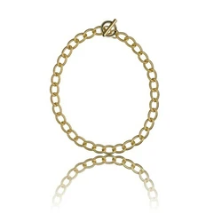 Time Force Necklace TS5147CY 45 cm — Steel chain with golden pendant