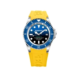 Bobroff Men's Watch BF0003baBFSTA 44MM – Yellow Silicone Strap