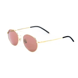 Belstaff Unisex Sunglasses - Gold Metal Frame, Brown Lens (S0394567 / BLACKROD-GLD)