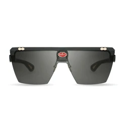 Bugatti Men's Sunglasses 01A-RG - Black Acetate Temples / Black Lenses