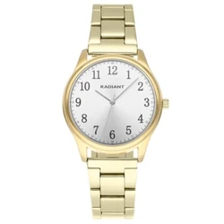 Radiant Women's 34mm Quartz Battery Watch with Gold Metal Bracelet RA574203