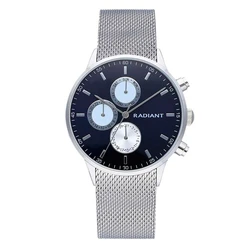 Radiant Men's 41mm Quartz Analog Watch with Grey Stainless Steel Bracelet RA601702