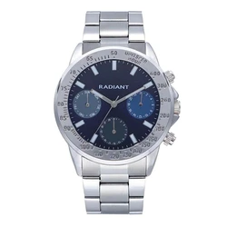 Radiant Men's 45mm Quartz Watch RA604702 Silver Metal Bracelet Blue Dial