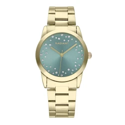 Radiant Women's Watch RA606204 36mm - Gold Metal Bracelet, Green Dial