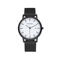 Radiant Men's 42mm Quartz Watch Black Stainless Steel Bracelet RA630203