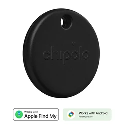 Chipolo POP - Tracking tag compatible with Apple Find My on iPhone or Find Hub on Android (Black)