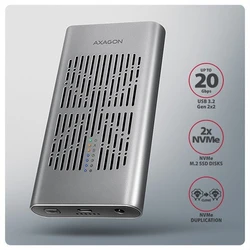 Θήκη SSD M.2 (M.2 NVMe/ SATA) USB-C Axagon EEM2-20GD