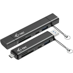 I-TEC Αναγνώστης Καρτών USB-C/USB-A Dongle SD/TF 2xUSB
