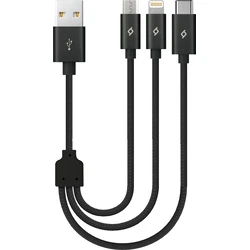 TTEC Καλώδιο Φόρτισης Alumicable Mini Trio 30 cm 2DK31