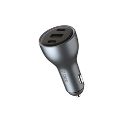 Car Fast Charger TTEC SmartCharger Trio PD 130W 2 USB-C 1 USB-A Black