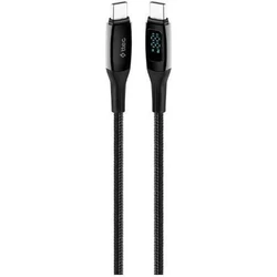 USB C to USB C TTEC AlumiCable LCD 100W Fast Charge Cable 150cm Black