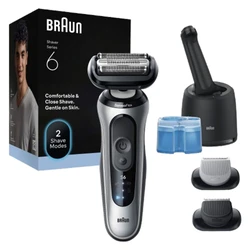 Ηλεκτρική ξυριστική μηχανή Braun Series 6 62-S7650cc (ασημί/μαύρο) με SmartCare Center