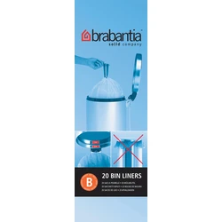 Brabantia Σακούλες Απορριμμάτων PerfectFit Bin Liner Type B 5 L 20 Τεμάχια