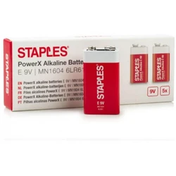 Staples PowerX Μπαταρίες 6LR61 9V E Block 5 τεμάχια