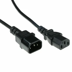 IEC C14 to IEC C13 Power Cable 0.6 m Black AK5029