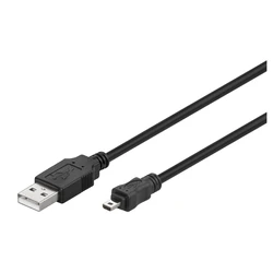 Microconnect USB 2.0 Cable USB-A male to mini USB-B male 1.8 m Black (USBAMB82)