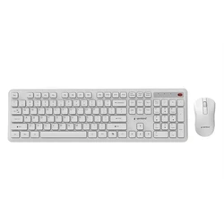 Gembird Slim Pro Ασύρματο Σετ Πληκτρολόγιο & Ποντίκι Αγγλικό US Λευκό