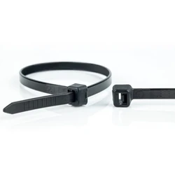 Πλαστικές δεματικές ταινίες WKK μαύρες UV 370 x 4,8 mm - 100 τεμ.