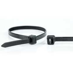 Πλαστικοί δεματικοί ιμάντες καλωδίων 530 x 7,6 mm, Μαύροι, UV-σταθεροποιημένοι, 100 τεμ.