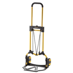Πτυσσόμενο μεταλλικό καρότσι μεταφοράς 70 kg (SXWT-FT580-SP) - Κίτρινο/Μαύρο